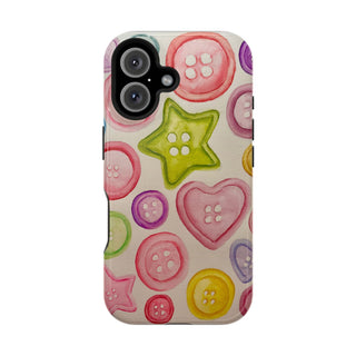 Betsy Mae Buttons Magnetic Tough Phone Case
