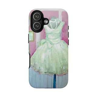 Coquette Dress Pink and White Phone Case, Tough Cases for iPhone, Samsung, Protective Smartphone Cover, Stylish Accessory, Girly Floral