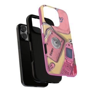 Pink Nokia Iphone Tough Phone Case
