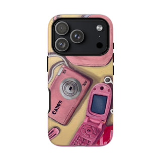Pink Nokia Iphone Tough Phone Case