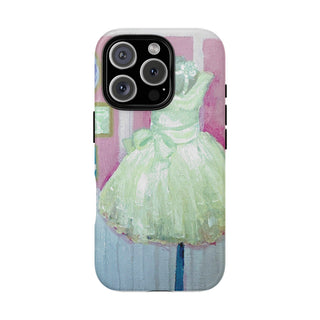 Coquette Dress Pink and White Phone Case, Tough Cases for iPhone, Samsung, Protective Smartphone Cover, Stylish Accessory, Girly Floral