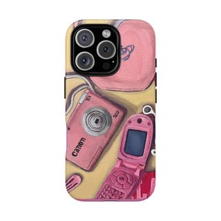 Pink Nokia Iphone Tough Phone Case