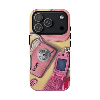 Pink Nokia Iphone Tough Phone Case