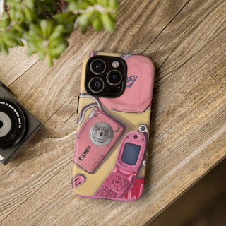 Pink Nokia Iphone Tough Phone Case