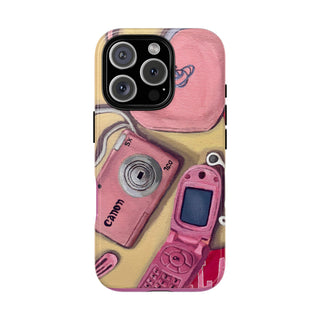 Pink Nokia Iphone Tough Phone Case