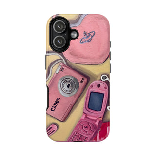 Pink Nokia Iphone Tough Phone Case