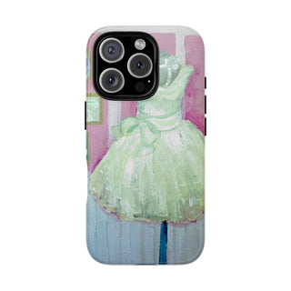 Coquette Dress Pink and White Phone Case, Tough Cases for iPhone, Samsung, Protective Smartphone Cover, Stylish Accessory, Girly Floral