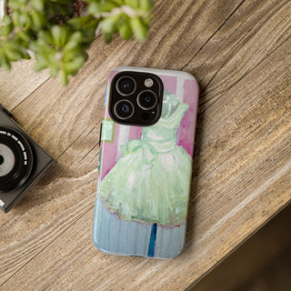 Coquette Dress Pink and White Phone Case, Tough Cases for iPhone, Samsung, Protective Smartphone Cover, Stylish Accessory, Girly Floral