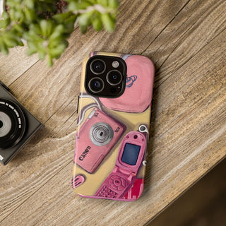 Pink Nokia Iphone Tough Phone Case