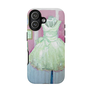 Coquette Dress Pink and White Phone Case, Tough Cases for iPhone, Samsung, Protective Smartphone Cover, Stylish Accessory, Girly Floral