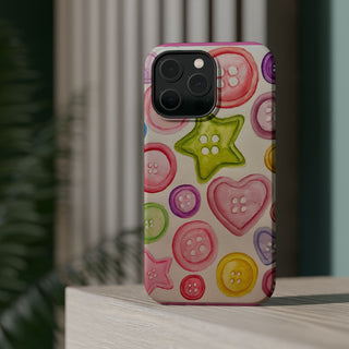 Betsy Mae Buttons Magnetic Tough Phone Case